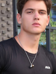 Load image into Gallery viewer, Barbell Pendant Necklace
