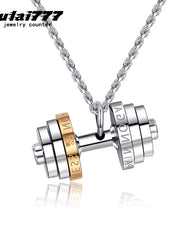 Load image into Gallery viewer, Barbell Pendant Necklace

