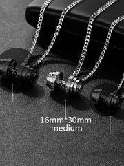 Load image into Gallery viewer, Barbell Pendant Necklace
