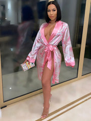 Load image into Gallery viewer, Money Printed Satin Robes
