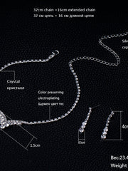 Load image into Gallery viewer, Rhinestone Necklace &amp; Earrings Set
