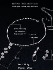 Load image into Gallery viewer, Rhinestone Necklace &amp; Earrings Set
