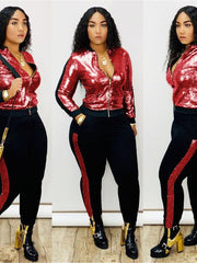 Load image into Gallery viewer, Sequined Two-Piece Set
