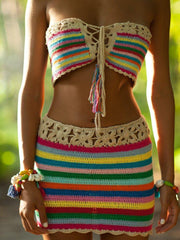 Load image into Gallery viewer, Crochet Tube Top and Skirt
