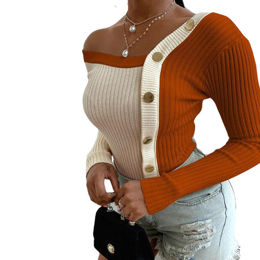 One-Off Shoulder Long Sleeve Top