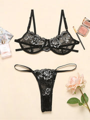 Load image into Gallery viewer, Lace Embroidered Bra &amp; Panties
