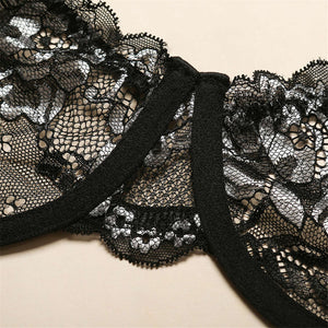 Lace Embroidered Bra & Panties