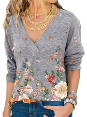 Load image into Gallery viewer, Long Sleeves V-Neck T-Shirt
