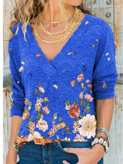 Load image into Gallery viewer, Long Sleeves V-Neck T-Shirt
