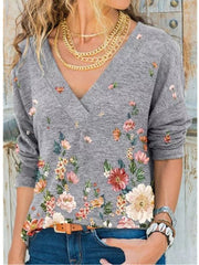 Load image into Gallery viewer, Long Sleeves V-Neck T-Shirt
