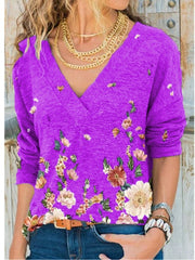 Load image into Gallery viewer, Long Sleeves V-Neck T-Shirt
