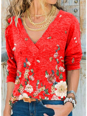 Load image into Gallery viewer, Long Sleeves V-Neck T-Shirt
