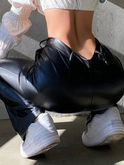 Load image into Gallery viewer, Black Faux Leather Pants
