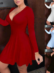 Load image into Gallery viewer, Deep V-Neck Dress
