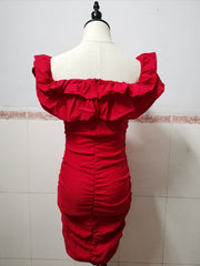 Load image into Gallery viewer, Layered Ruffles Off-Shoulder Dress
