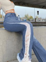 Load image into Gallery viewer, Frayed Flare Jeans
