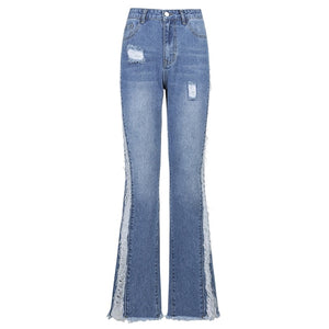 Frayed Flare Jeans