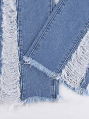Load image into Gallery viewer, Frayed Flare Jeans
