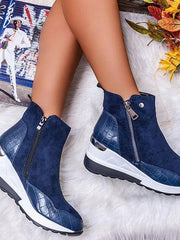 Load image into Gallery viewer, Suede Wedge Boots
