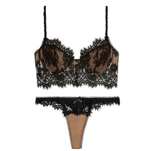 Lace Bralette Bra and Panty Set