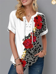 Load image into Gallery viewer, Floral Print Laced Shirt
