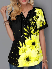 Load image into Gallery viewer, Floral Print Laced Shirt

