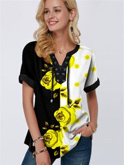 Load image into Gallery viewer, Floral Print Laced Shirt
