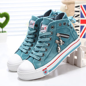 High-Top Canvas Sneakers