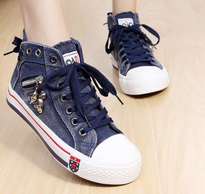 High-Top Canvas Sneakers