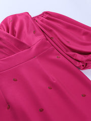 Load image into Gallery viewer, Off Shoulder Lantern Sleeve Dress
