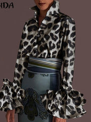 Load image into Gallery viewer, Flare Ruffled Sleeve Blouse
