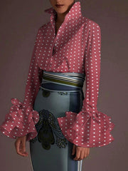 Load image into Gallery viewer, Flare Ruffled Sleeve Blouse
