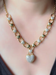 Load image into Gallery viewer, Cubic Zirconia Heart Pendant Necklace
