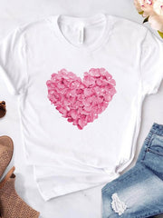 Load image into Gallery viewer, Heart Print T-Shirts
