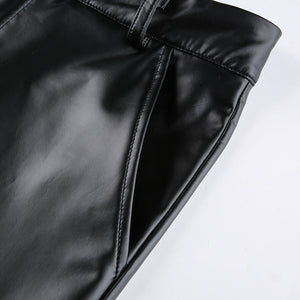 Black Faux Leather Pants