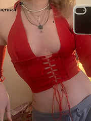 Load image into Gallery viewer, Long Sleeve Halter Tops
