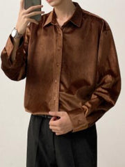 Load image into Gallery viewer, Long Sleeve Velvet Shirts
