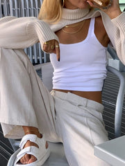 Load image into Gallery viewer, Turtleneck Long Sleeve Crop Top
