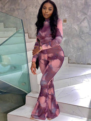 Load image into Gallery viewer, Long Sleeve Top &amp; Bell Bottom Pants
