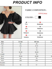 Load image into Gallery viewer, Off Shoulder Lantern Sleeves Dress
