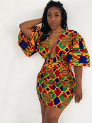 Load image into Gallery viewer, Ethnic African Style Print Dress
