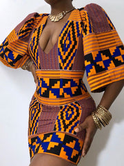 Load image into Gallery viewer, Ethnic African Style Print Dress
