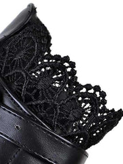 Load image into Gallery viewer, High-Heeled Ladie&#39;s Boots w/ Lace Detail
