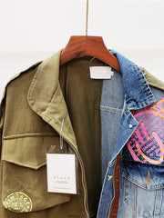 Load image into Gallery viewer, High Quality Vintage Patchwork Jacket