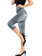 Load image into Gallery viewer, Jeans Print Capris
