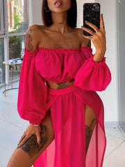 Load image into Gallery viewer, Sheer Top &amp; Skirt
