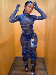 Load image into Gallery viewer, Sheer Bodycon Dress
