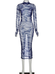 Load image into Gallery viewer, Sheer Bodycon Dress
