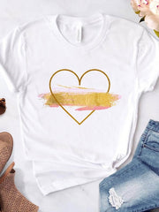 Load image into Gallery viewer, Heart Print T-Shirts
