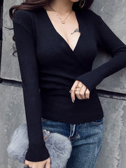 Load image into Gallery viewer, Deep V-Neck Knitted Top
